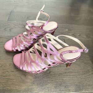 Kelly & Katie Pink Satin Felia Heels Size 6